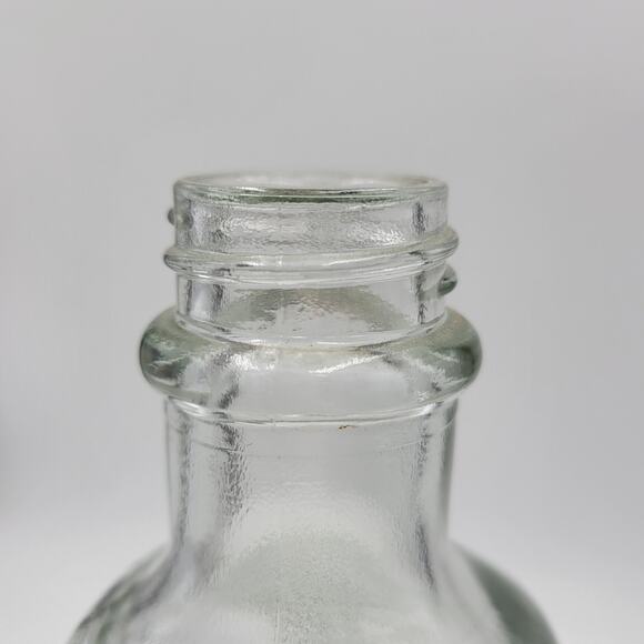 Vtg 1776 Log Cabin Syrup Clear Glass Bottle Bicentennial Flask Embossed Eagle - Picture 4 of 8